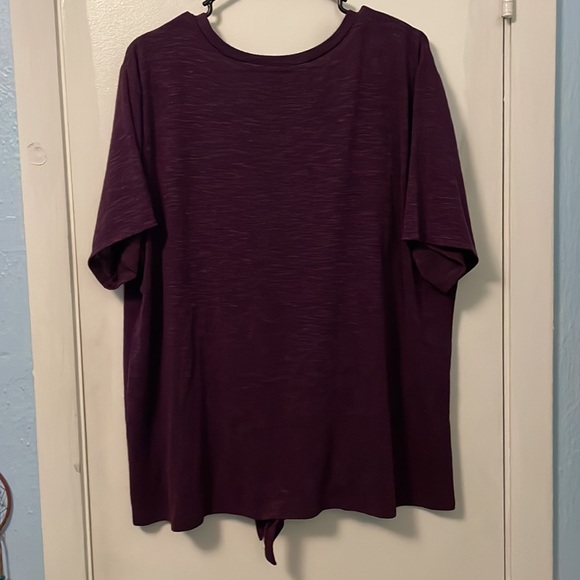 Size 2X purple and black short sleeve shirt - Picture 2 of 6